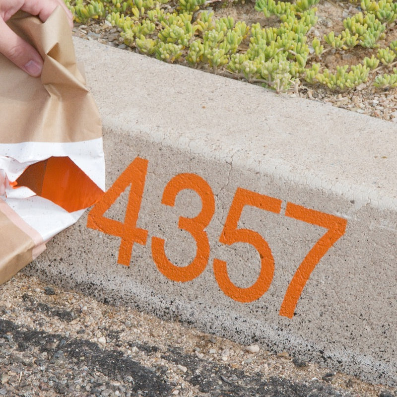 The Best Curb Address Stencil - Modern House Numbers