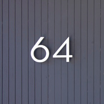 Metal House Numbers / Metal Address Numbers / Modern House Numbers /  Address Sign / Brushed Aluminum Numbers / 4 House Number